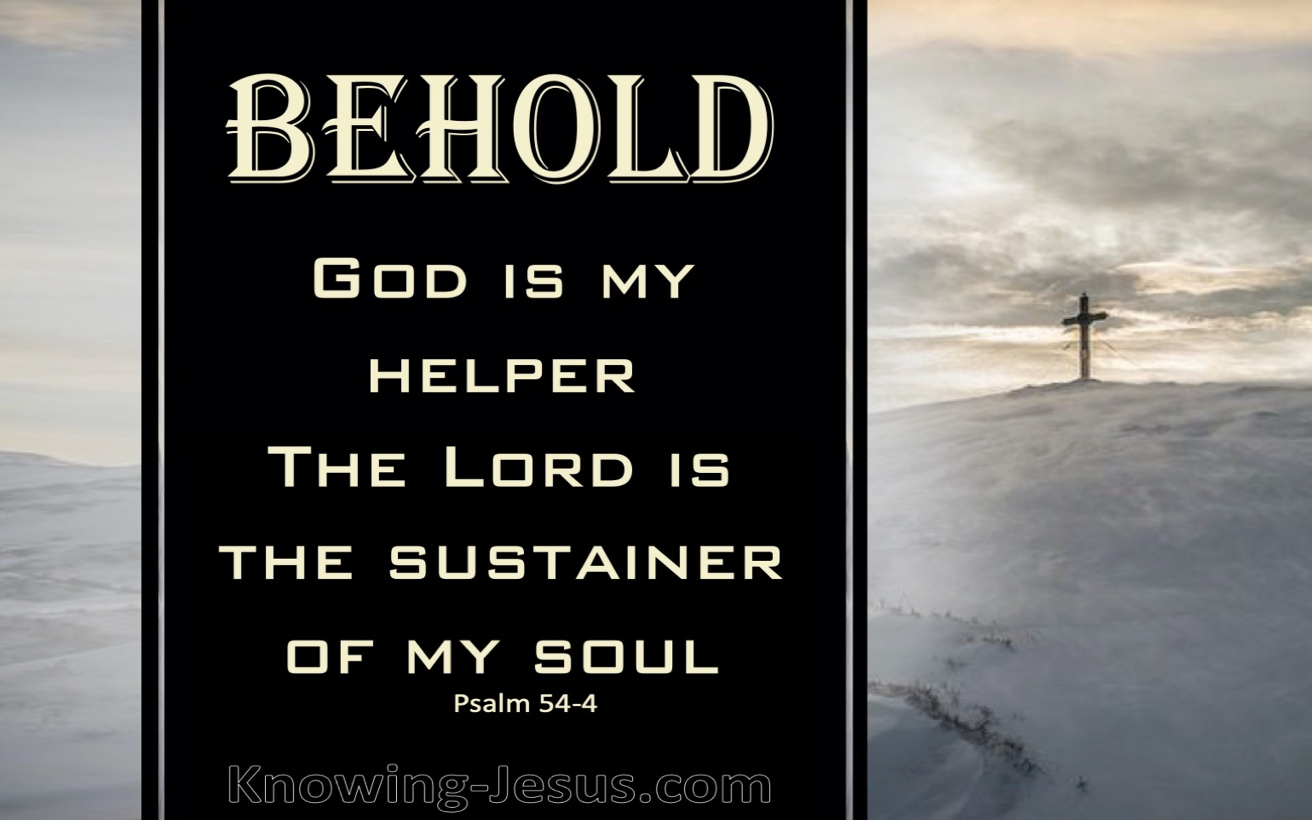 Psalm 54:4 God Is My Helper (beige)